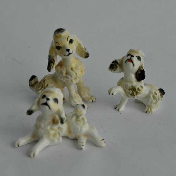 Vintage Porcelain Poodle Dogs Set of 3 - Picture 1 of 5
